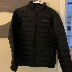 Boys black Patagonia down jacket